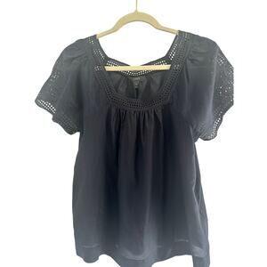 J Crew black blouse size 4 great condition